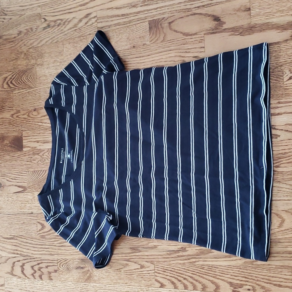 (S) R Essentials Striped Casual Fit Tee Loungewear Comfortable Classic